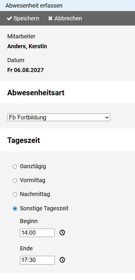 Abwesenheit