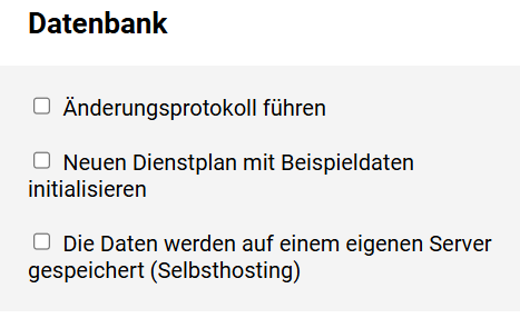 Dienstplan-Datenbank