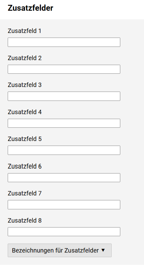 Mitarbeiter - Zusatzfelder