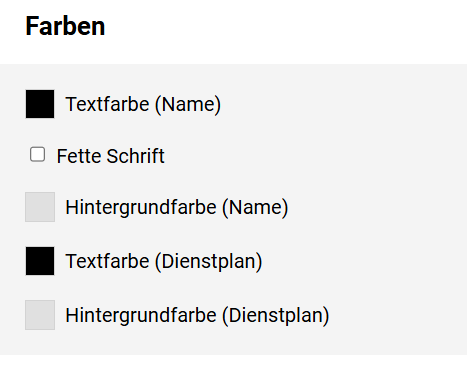 Gruppe - Farben