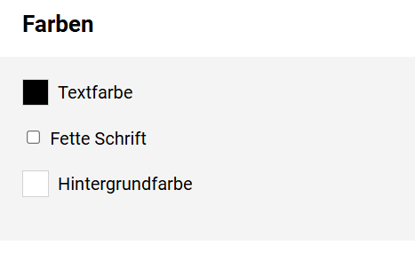 Abwesenheitsart - Farben