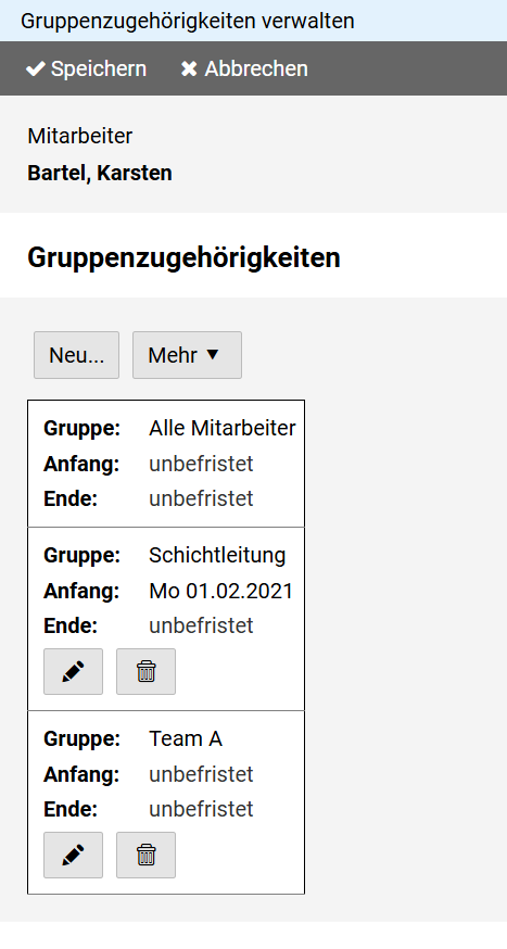 Gruppenzugehörigkeiten