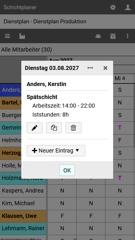 Infoansicht