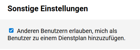 Benutzerprofil-Sonstiges