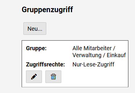 Differenzierte Benutzerrechte - Gruppenzugriff