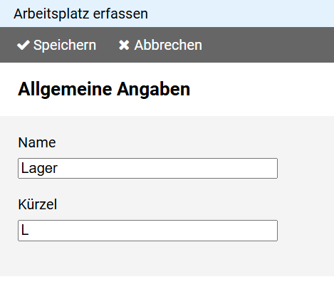 Arbeitsplatz - Allgemein