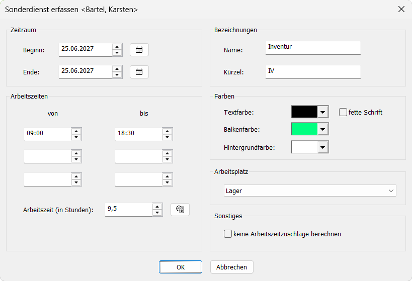 Sonderdienst