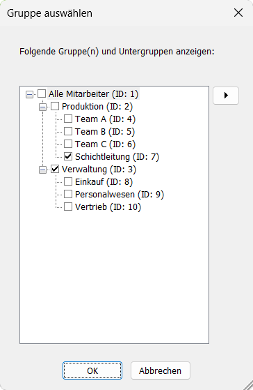 Gruppenauswahl (mehrfach)