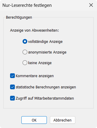 Nur-Leserechte für alle Mitarbeiter