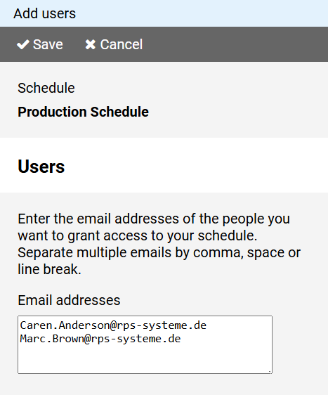 New Users - Email Addresses