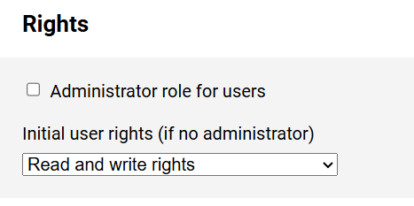 New Users - Rights
