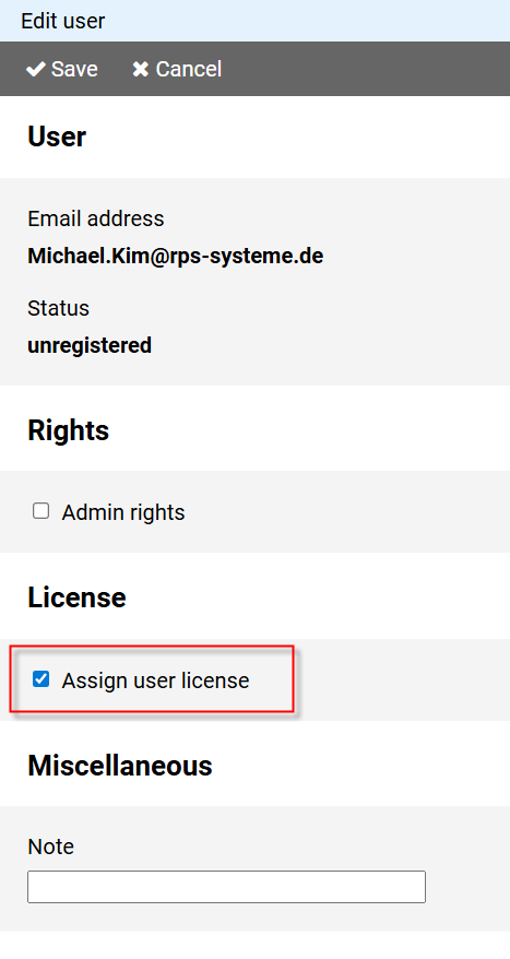 User License