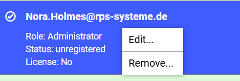 User - Context Menu