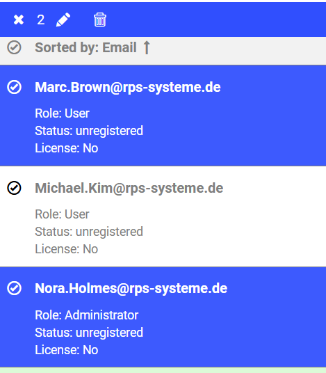 Users - Multiple Selection