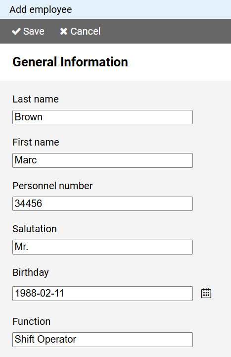 Employee - General Information