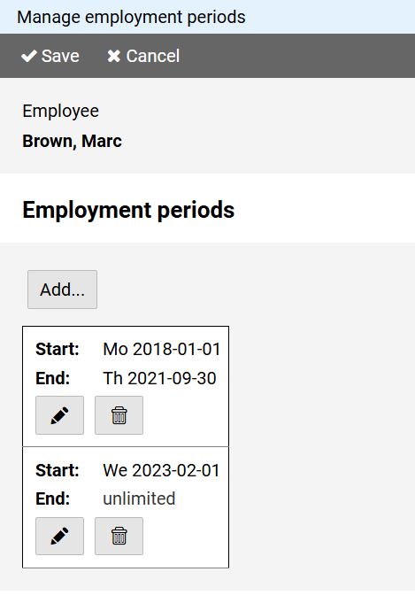 Employment Periods