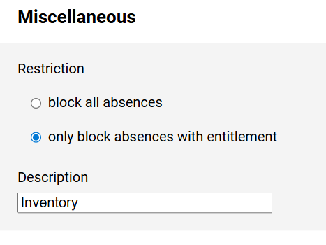 Holiday Ban - Miscellaneous