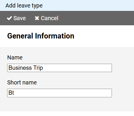 Leave Type - General Information