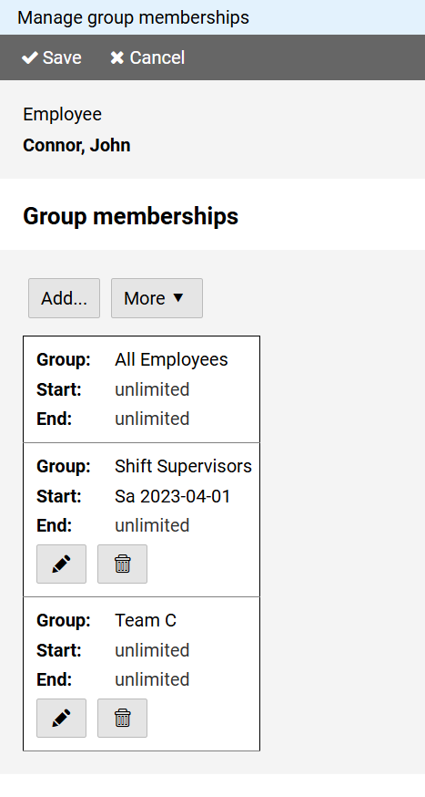 Group Memberships