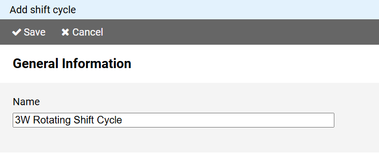 Shift Cycle - General Information