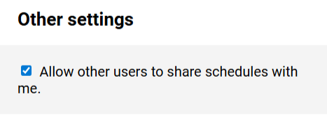 User Profile - Other Settings