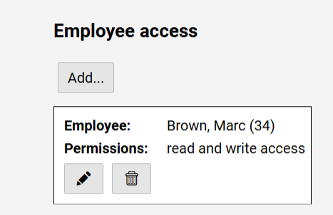Limited User Rights - Employee Access