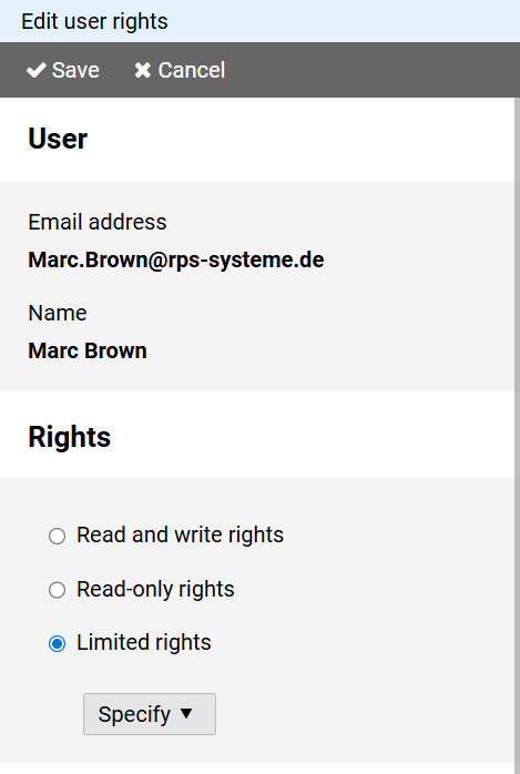 User Rights - Rights